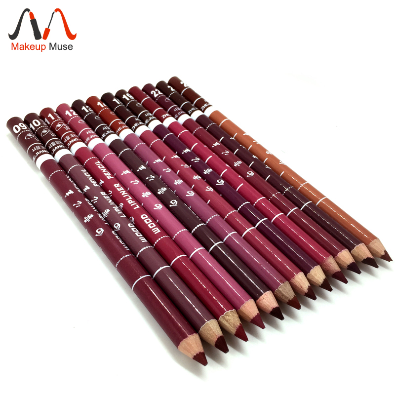 Image of 12Pcs/set Per Set Brand New Women's Professional Lipliner Waterproof Lip Liner Pencil 15CM 12 Colors #1003