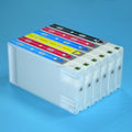 6color 200ml Compatible cartridge with chip For fuji DX100 pre filled ink cartridge with dye