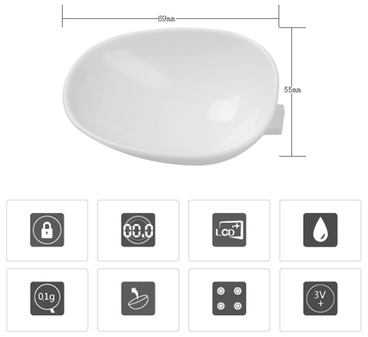 Host weigh NS-S3 LCD Kitchen Digital Scale Measuring Spoon 500g Capacity Coffee Tea Weighing Device Household Supplies