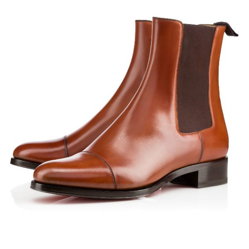Aliexpress.com : Buy Red Bottom Men Shoes ntonio booty Cognac ...