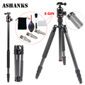 ASHANKS A84C Loading 15KG Portable Carbon Fiber Tripod Pro Monopod 44cm Ball Head and Quick Release