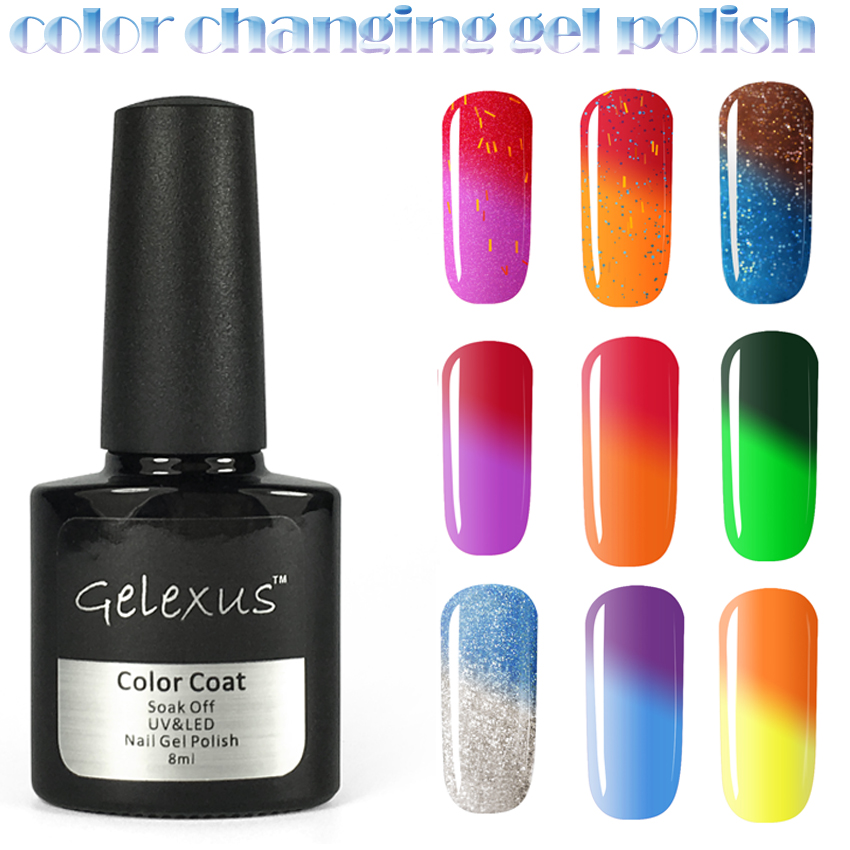 Image of Choose Any 1 Pc Temperature Color Changing UV Nail Gel Polish Long Lasting 8ml UV Gel Chameleon Nail Varnish Total 60 Colors