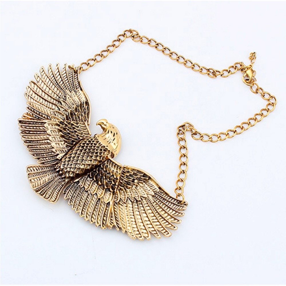Fashion Necklaces For Women 2015 Vintage Big Eagle Pendant Statement