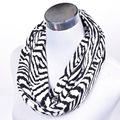 Free ship Ladies knitted scarf Black zebra print neckerchief for women warmly autumn winter scarf for