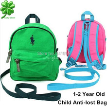 Child polo small school bags children anti-lost canvas backpack Kids kindergarten bag 100% cotton mochila Top quality satchel