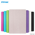 Ultra Slim Tri Fold PU Leather with Crystal Hard Back Smart Stand Case Cover for ios