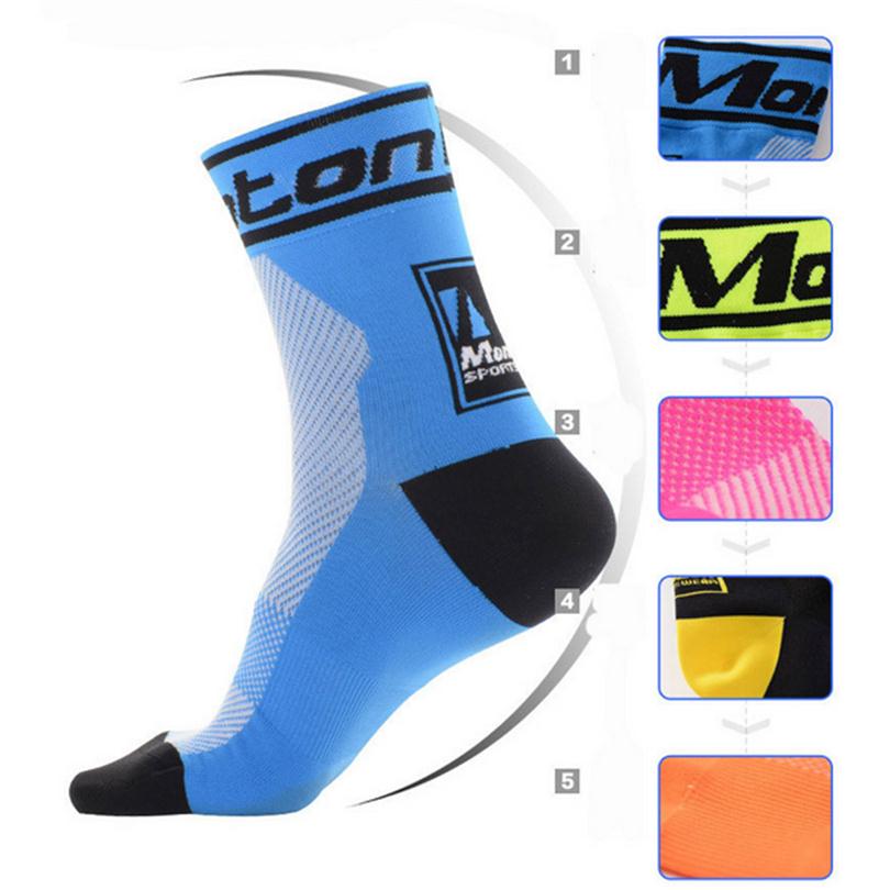 Image of New Unisex Tour De France Team Cycling Socks High Elasticity Outdoor Wearproof Socks Deodorization Breathable Riding Socks W026