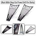New Product Black Billet Deep Cut Frame Grill For Harley Touring Street Glide FLHX FLHTK 09