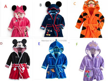 Free Shipping Children Pajamas Robe New Kids Micky Minnie Mouse Bathrobe Baby Cartoon Home Wear Retail