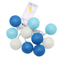 1X 1 2M 10leds Cotton Ball String Lights Warm White LED Lighting String Lights For Weeding