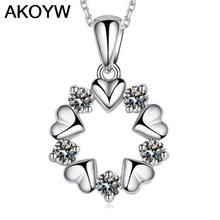 Silver plated flower pendant European and American wild amethyst jewelry lady lovely high quality fashion jewelry