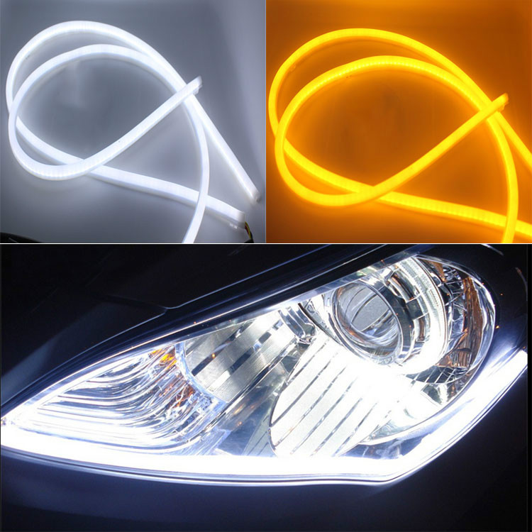 Image of 2PCS/lot 30CM Flexible led Tube Strip White car-styling soft Daytime Running Light DRL Headlamp Universal Car lights