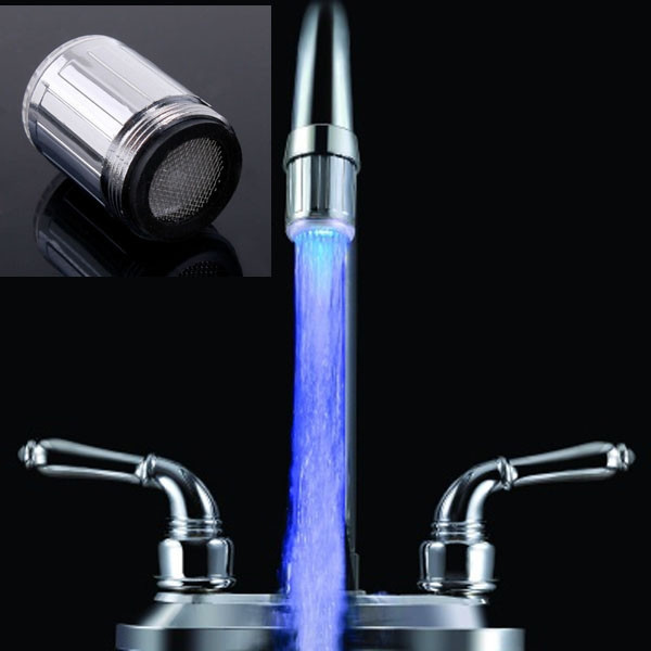 Image of LED Water Stream Tap Glow Shower Head Faucet Light Temperature Kitchen color Free Shipping