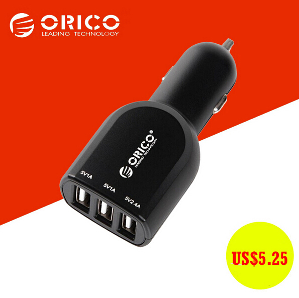 ORICO UCA 3U Household USB Car Charger Cigarette Lighter Socket Splitter 12V AC to 5V DC