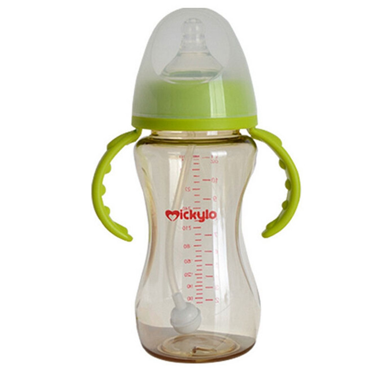 Plastic Baby Bottles Nuk PP Feeding Tool Product Feeder Wide Mouth Plastic Milk Bottle 330ml High Quality Baby Cup Straw (11)