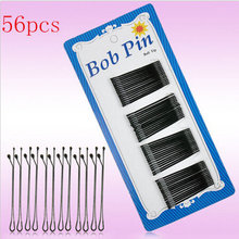 New 56 Pcs Lot High Quallty Black Mini Invisible Hair Clips Brand Hair Styling Tools For