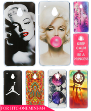 Beauty Painting Marilyn Monroe Lips Protective Phone Hard Plastic Hard Plastic Phone Case Cover for HTC One Mini M4 601E