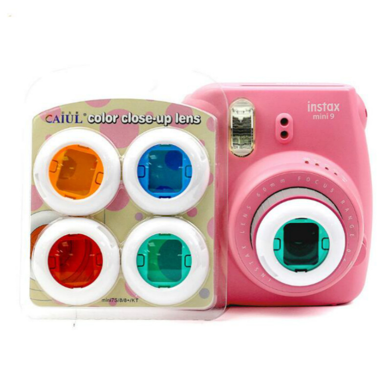 4pcs Colors Filter Close Up Lens For Fujifilm Instax Mini 7s 8 50s Camera Set