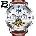 2016 Switzerland luxury men s watche BINGER brand Mechanical Wristwatches Wristwatches sapphire full stainless steel B1188