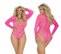 XL 4XL Plus Size Lingerie Women Sexy Underwear Nightwear Body Stocking Long Sleeve Exotic Lace Bodysuit