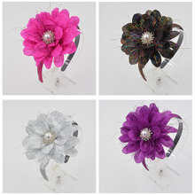 Women Girls lady Fashion pearl silver jewelry Headband Hairband party masquerade ball Elegant Hair Bands hair accessories