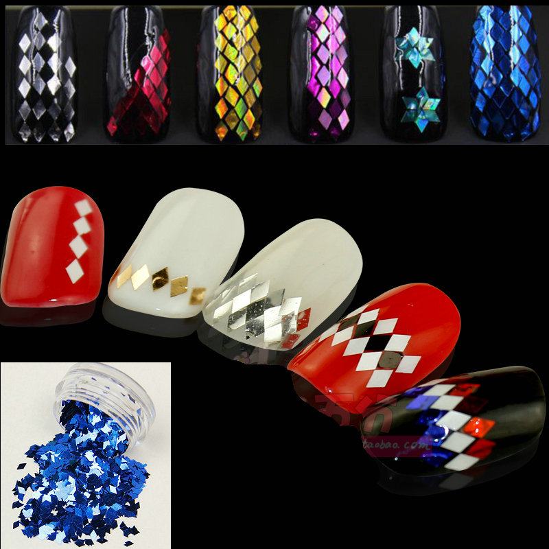 Image of Nail DIY super beautiful diamond sequins metallic sequins nail jewelry flash chip laser phototherapy sequins