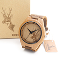 2017 BOBO BIRD Men s Bamboo Wooden Watches Quartz Sports Watches Genuine Leather Strap Women Watches