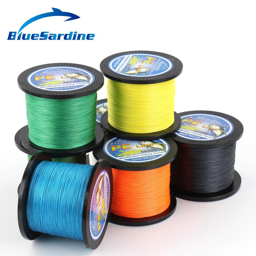 Image of 500M Braided Fishing Line Multifilament PE Braided Wire Fishing Tackle 12LB - 90LB