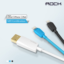 IOS9 0 MFI USB Cable for iPhone 5 5s 6 iPad iPod Nylon Material 120cm Fast