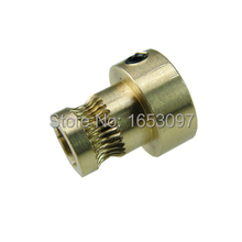Free shipping 2Pcs/lot 3D printer accessories extrusion wheel wire feeding wheel screw extruder brass wheel on motor shaft