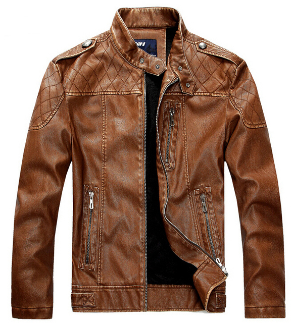 2015 leather jacket mens casual high quality leather coat spring men motorcycle jacket coat men's jaqueta de couro feminina
