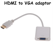 Free Shipping 25cm 50/60Hz USB 1080P HDMI Male to VGA Female Video Converter Adapter Cable for PC DVD HDTV Support Analog Video