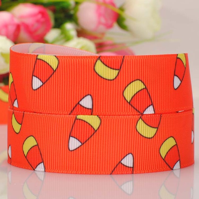 20Y 7/8"22mm lovely candy Halloween ribbon Printed cartoon grosgrain ribbon hairbow DIY gift