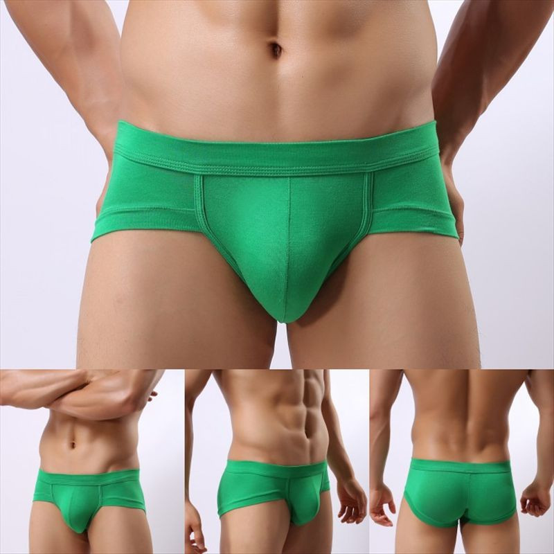 Image of Wholesale Men Underwears Briefs Pouch U Convex Underpants Modal Cotton Solid Sexy Low Waist 11-Colors Size M-XXL High Quality