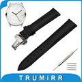 20mm Calf Genuine Leather Watch Band Tool for Ticwatch 2 42mm Butterfly Buckle Watchband Strap Wrist