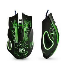 Professional USB Gaming Mouse 5000DPI Wired Optical Mouse 6 Buttons E-Sports Computer Mice Ratones Pc High Quality X9
