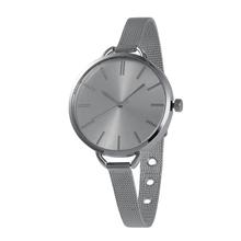Silver Color Women Bangles Watch Alloy Quartz Mesh Belt Dress Watch For Ladies