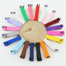 50pcs 1 8 DIY hair Accessory clips Baby girl Ribbon Hair Bows Clip Ribbon Lined Alligator