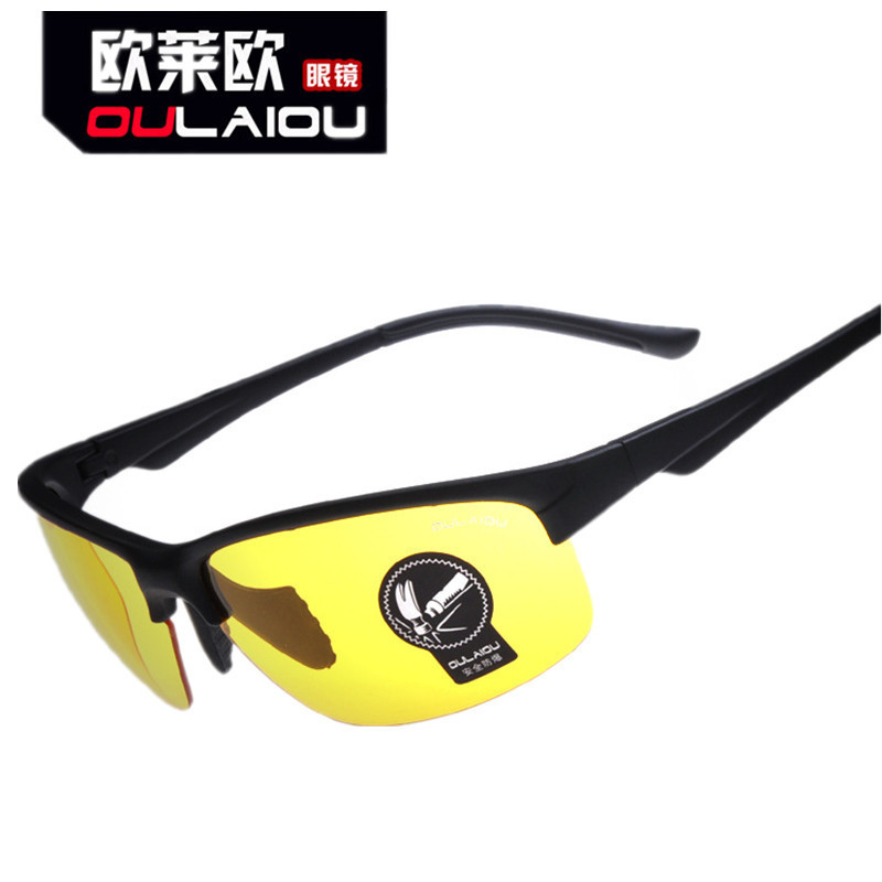 Image of OULAIOU UV400 Unisex Cycling Glasses Outdoor Sports Windproof Eyewear Night Vision Motorcycle riding Glasses Sunglasses Goggle
