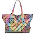 2016 Women s Baobao Bag Japan Style Hight Quality As Baobao Lattice Geometric Package 3D Rainbow