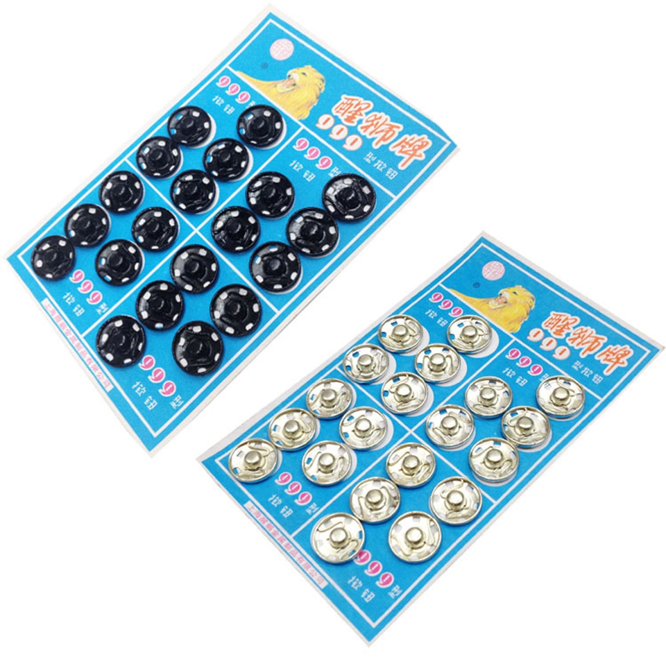 Image of Metal Snap Buttons Fasteners Press Button Stud Black White Sewing Accessories Buttons scrapbooking