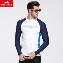 SBART 2016 new Rashguard Men Top Long Sleeve Swimsuit Lycra Surf Rash Guard Men Swim Surf Shirts Sunscreen UV Plus Size M – 4XL