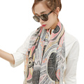Foulard Scarf Women Winter Bright Warm Soft Scarves Pashmina Bufandas Acrylic Basic Female Knitted Fall Print