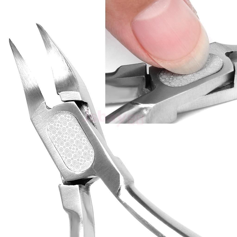 Stainless Steel Toenail Scissor Clipper Cutter Ingrown Nail Pedicure Kit M01494