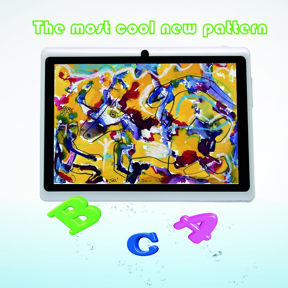 Suitable for promotion 7inch android tablets pc for kids and babys tab 1G 16G becutiful pattern wifi otg dual camera white color Suitable for promotion 7inch android tablets pc for kids and babys tab 1G 16G becutiful pattern wifi otg dual camera white color