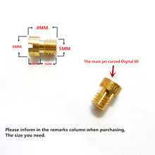 (2 main jet $ 3.9 & free shipping) Keihin carburetor CVK PE PZ main injectors Nozzle CB CG GY6 motorcycle engine Main nozzle