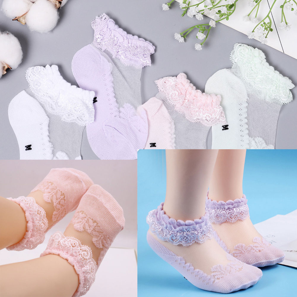 white baby ankle socks