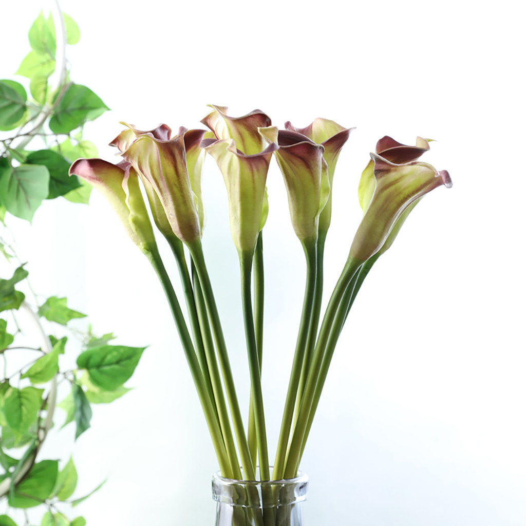 1 Uds. Simulación de Cala lirio flor Artificial PU Real decoración del