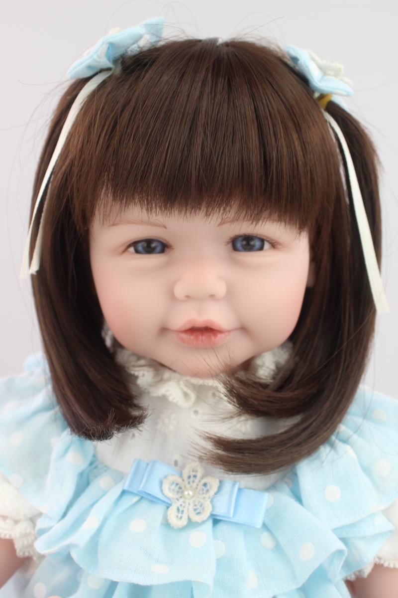 New 52cm reborn baby dolls lifelike girl with long hair baby alive bonecas for kids gift