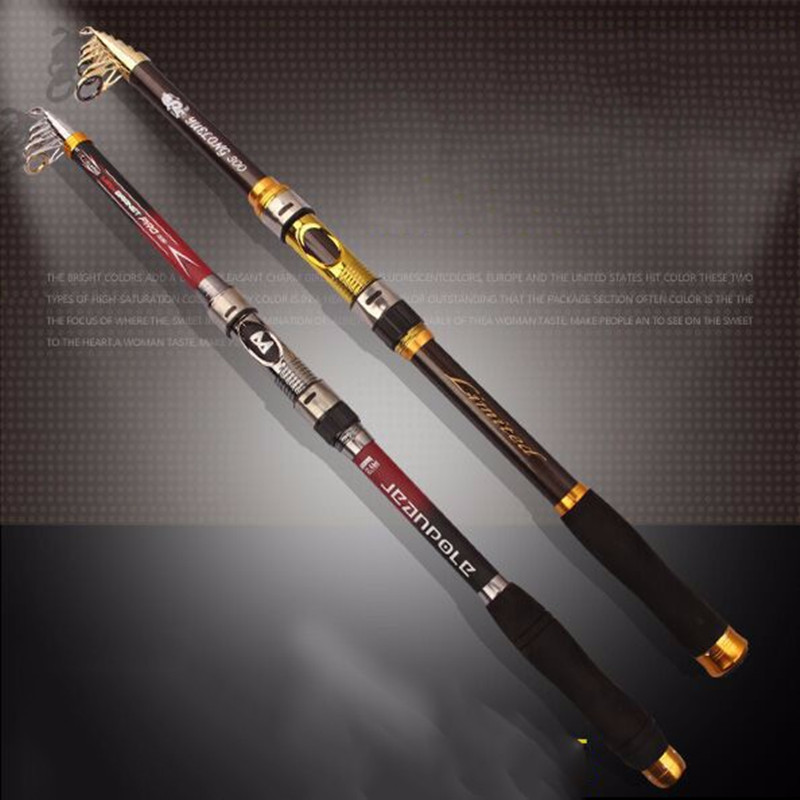 Image of Exclusive Quality Carbon Fiber Telescopic Fishing Rod 2.1/2.4/2.7/3.0/3.6m High Performance Sea Fishing Pole Tackle Yuelong